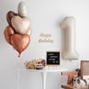 Cream Heart Balloons, 10PCS Cream White Foil Heart Shape Balloons, 18inch Beige Foil Valentine Balloons for Helium Nude Neutral Love Balloon for Valentines Day, White Wedding, Brithday Decorations