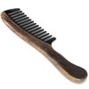 Onedor Handmade 100% Natural Chacate Preto Wood Hair Combs - Anti-Static Sandalwood Scent Natural Hair Detangler Wooden Comb (Wide Tooth)