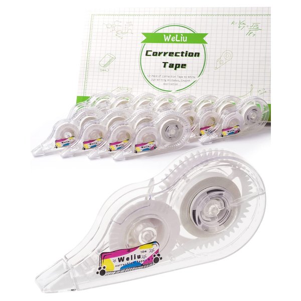 WeLiu Correction Tape, 12-Pack