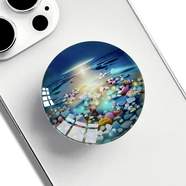 Ksadiye Phone Grip with Expanding Kickstand,Cell Phone Collapsible Stand Color Stone Design for Smartphones
