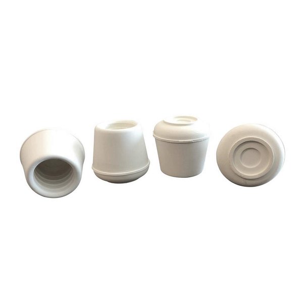 Shepherd Hardware 9121 1-Inch Inside Diameter Rubber Leg Tips, White - 89121(Pack of 4)