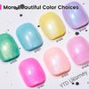 YTD Likomey Gel Nail Polish,15ml Pearlescent Pink Glitter Soak Off UV Nail Gel Varnish,Shimmer Shiny Sparkly Salon Home DIY Manicure