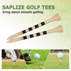 SAPLIZE Bamboo Golf Tees 150 pcs (3-1/4"), Biodegradable Material, More Durable and Stable, Reduce Side Spin and Friction