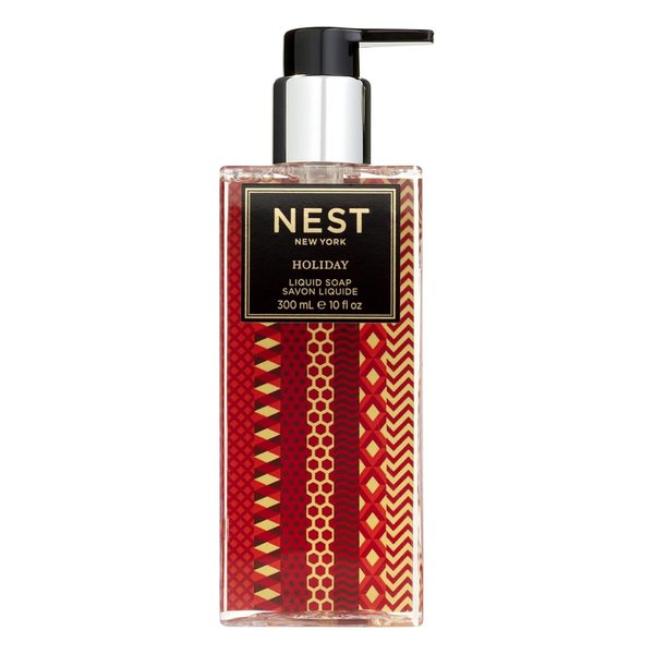 NEST New York Liquid Soap, Holiday - 10 fl oz - Cleanses & Nourishes Skin - Approx. 300 Pumps Per Bottle - Gluten Free & Cruelty Free