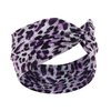 Woration Headband Yoga Leopard Print Cross Wide Elastic Headwear Head Wrap Hairband Twist Turban Knot Head wrap Hair Accessories for Women, Girls - Purple