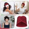 4 Pieces Mesh Hair Wraps for Black Women Sleeping Hair Wrap Scarf Cap Spa Headbands Hair Wraps Hair Nets for Women Black Natural Hair Wash Face Sleep (Black, Wine Red)