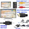 2 in 1 N64 to HDMI 10ft Converter OR RCA to HDMI Cable,N64 to 2 TV Splitter(hdmi and RCA) with Earphone or Sound, Compatible SNES/N64 Game Console