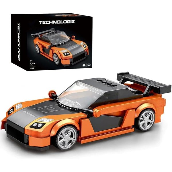 Yunigzmy Sports Car Model Building Set for Mazda RX-7, 367 PCS Racing Car Model Building Brick, MOC Super car Building Blocks kit, Construction Vehicle Toys Gift for Kid Adult