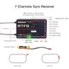 Radiolink R7FG 7 Channel Gyro Receiver 2.4GHz Integrated Telemetry Long Range Control for RC Car Boat Compatible Radiolink Transmitter RC6GS V3/RC6GS V2/RC6GS/RC4GS V3/RC4GS V2/RC4GS(2 Pcs)