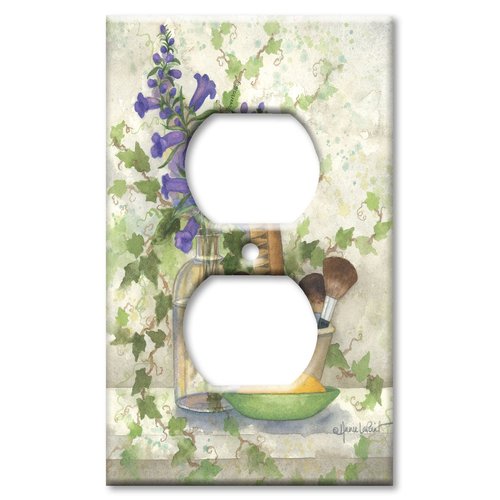 Outlet Cover Wall Plate - Bath Brushes