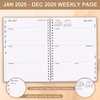 2025 Planner - Planner 2025 for Women & Men, January 2025 - December 2025, Monthly and Weekly Calender Planner with 12 Monthly Tabs, 6.4" x 8.5", Brown