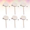EXCEART Baby Toy 6pcs Wooden Musical Rattle Toy Unfinished Wooden Rattle-Drum Round Corner Handcraft Baby Shaking Drum Early Educational Toy for Kids DIY Painting Drawing Kids Toys