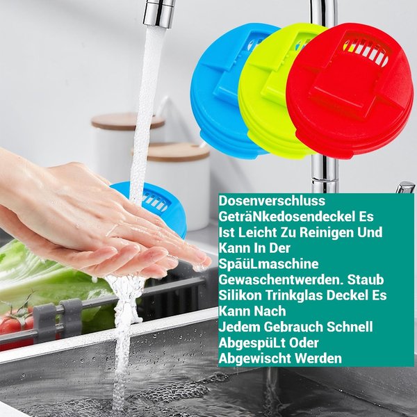 Soda Lids Reusable Caps for Cans – 2024 Upgraded Spill-Proof Plastic Covers, Fits Standard 2.4-Inch Soda & Beer Cans, Durable Protector Lids for Families, Parties, and Outdoor Activities (3)