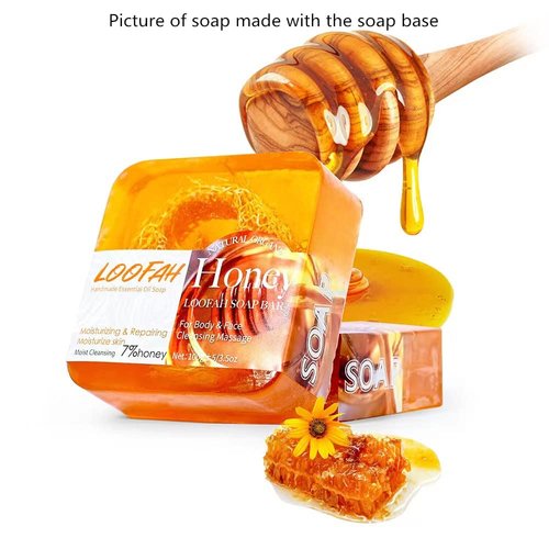 通用 2lb Honey CLEAR GLYCERIN melt and Pour soap Base,Supea Clear,Easy to Melt And Pour,Natural,Organic | SLS/SLES Free | Palm Oil Free | No Propylene Glycol| No Sulfates| Vegan Soap Base