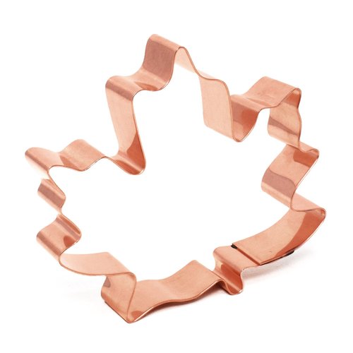 Maple Leaf Cookie Cutter 3.5 x 4 inches - Handcrafted Copper by The Fussy Pup
