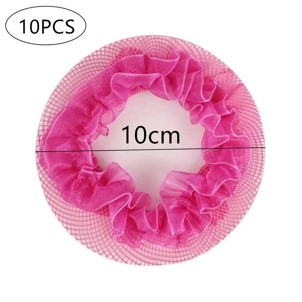 LapangZi 10Pcs Hair Nets for Bun Covers for Hair Ballet Girls Ballet Dance Elastic Hairnets Hair Accessories for Women Girls