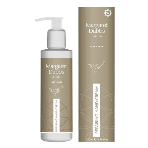 Margaret Dabbs London Pure Repairing Hand Cream Deep, Lasting Hydration for Very Dry Skin, Rose and Lemon Scented 200ml