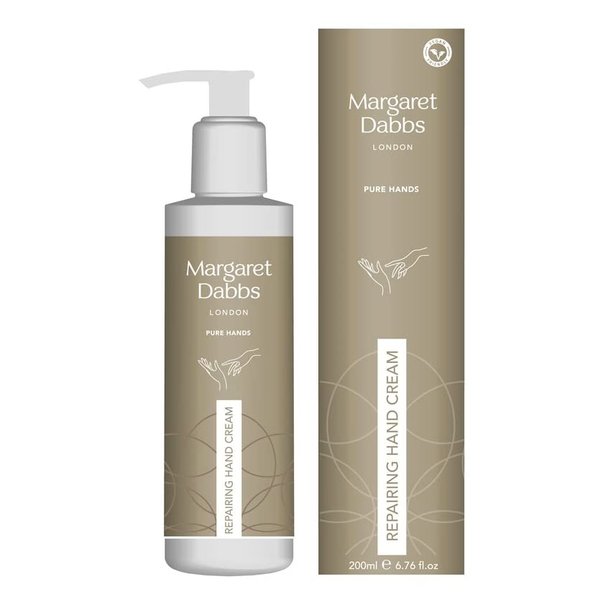 Margaret Dabbs London Pure Repairing Hand Cream Deep, Lasting Hydration for Very Dry Skin, Rose and Lemon Scented 200ml