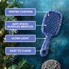 UNbrush Mini Holiday Hair Brush for Pain-Free Brushing On All Wet/Dry Hair Types — Mini UNbrush Detangling Brush with Durable Anti-Static Bristles, Lightweight & Vented — Christmas Hair Care Gifts