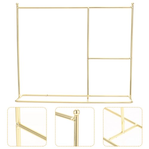 Zerodeko Hangers 1PC Iron Doll Garment Rack, Classic Doll Dress Rack, Doll Closet Clothes Hanger Mini Coat Hanger or Dollhouse Supplies, Show Doll Clothes (Golden) Pet Clothes