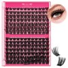 Lash Clusters,168 Pcs eyelash clusters 8-16 mixed cluster eyelash extensions 2 Styles Mixed lash extension Super Thin Band and Reusable Soft & Comfortable (Into You-01+Into You-02,D-8-16Mix)