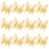 DEEKA 12 PCS 3D Moving Butterfly Hair Clips Metal Gold Moving Wings Butterfly Hair Accessories 90s Hair Clips Barrette for Women and Girls -Gold