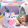 Leyndo 14 Inch Caticorn Plush Throw Pillow Cute Unicorn Cat Stuffed Animals Soft Plush Stuffed Caticorn Pillow for Birthday Party Favor Sofa Bedroom Car Kids Room Decor