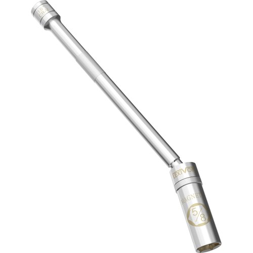LEXIVON 5/8" Swivel Magnetic Spark Plug Socket, 3/8" Drive x 10" Total Length | Enhanced Magnetic Design with Thin Wall Socket, Cr-v Steel (LX-122)