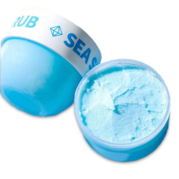 Sea Salt Exfoliating Body Scrub, Foaming Rich Lather Scrub, Sea Salt Crystal Bath Scrub