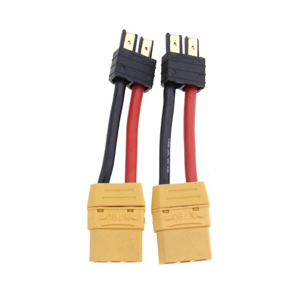 Create idea 2Pcs XT90 Female to Male Connector Adaptor Plug 12AWG with 8cm Cable for RC UAV Car Charger LiPo Battery Connector