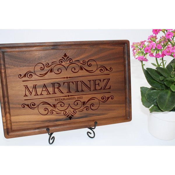 Barika Custom Cutting Boards - Personalized Handmade Engraved Chopping Blocks - Best Unique Anniversary, Wedding, Housewarming, Christmas, New Home Gift Ideas for Bride, Couples, Friends, Parents