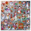 Christmas Window Clings, Snowman Snowflake Ornaments Glitter Window Decals, Double-Side Removable Glitter Stickers for Home Party Supplies