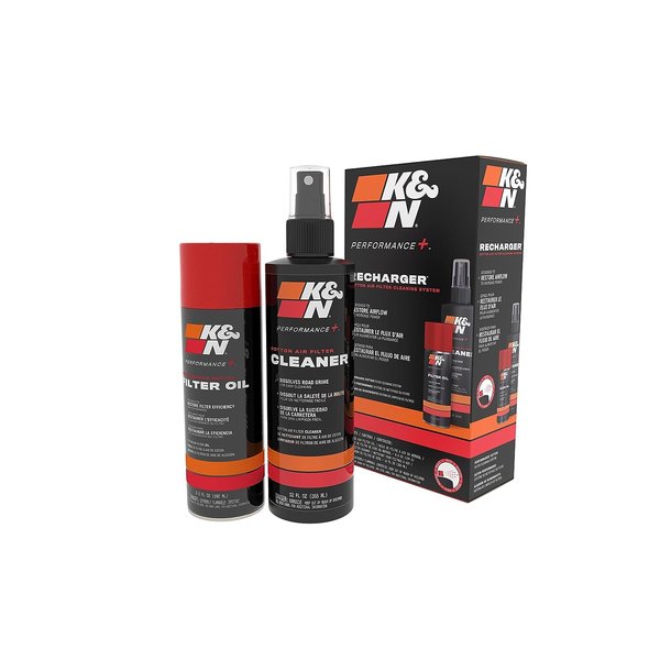 K&N Air Filter Cleaning Kit: Aerosol Filter Cleaner and Oil Kit; Restores Engine Air Filter Performance; Service Kit-99-5000, Multi