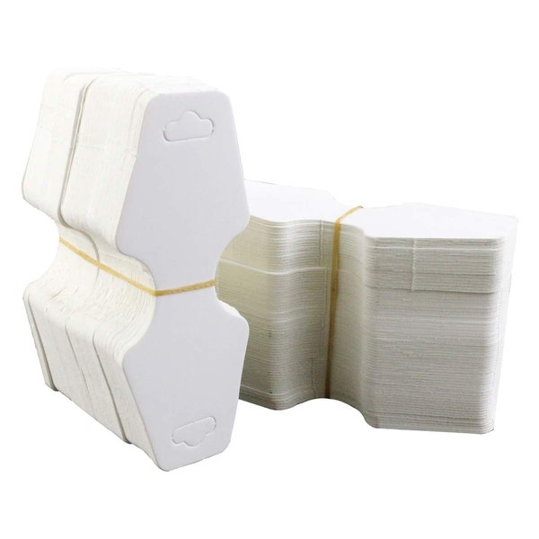 Twdrer 400PCS Blank White Kraft Paper Jewelry Necklace Bracelet Earrings Hair Tie Display Hanging Cards Price Tags with Hole(10.5cm x 4.5cm)