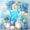 Under The Sea Balloon Arch Kit,Light Blue Green White Clear Ocean Balloons for Kids Under The Sea Party Decorations Shark Themed Birthday Wedding Graduation Baby Shower Party Decorations