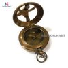 Antique Push Button Brass Sundial Compass Outdoor Navigation Directional Nautical Housewarming Gifts