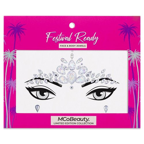 MCoBeauty Festival Ready Face And Body Jewels - Glitz And Glam - Ultimate Beauty Accessory - Light Reflecting Jewels Create A Truly Unique Look - Cruelty Free - Self Adhesive - Tear Drop - 1 Pc