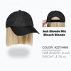 AynnQueen Super Light Wig Quick Drying Baseball Cap with Synthetic Wig Attached 6inch Short Straight Hair UV Protection for Outdoor Sports (Ash Blonde Mix Bleach Blonde)