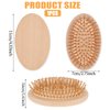 Bamboo Hair Brush No Handle Design Mini Hair Brush Hair Massager Scalp Bamboo Comb Bamboo Brush for Hair Growth