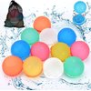 We Are Cool Reusable Water Balloons For Kids 12PK Outside Summer Toys Pool Party Favors Refillable Water Balls Quick Fill Magnetic Balls Outdoor Play Equipment Water Toys Pool Toys Outside Toys