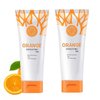 Orange Exfoliating Gel Scrub Face Body Skin Peeling Gel Face Scrub Deep Cleansing Moisturizing Facial Exfoliator Natural Orange Peeling Gel Face Scrub Cream for Women Skin Care (2PCS)