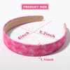 Kistreao Breast Cancer Awareness Headband Pink Ribbon Hair Bands Girls Hair Accessories for Fundraising Breast Cancer Party Supplies Pink