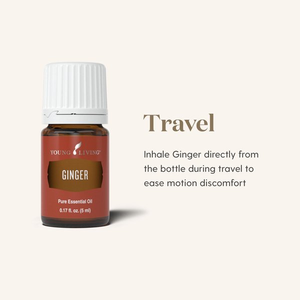 Young Living Ginger Essential Oil 5ml - 100% Pure and Natural - Soothing and Invigorating Aroma - Revitalizing and Uplifting - Authentic and Premium Quality - Aromatic and Versatile