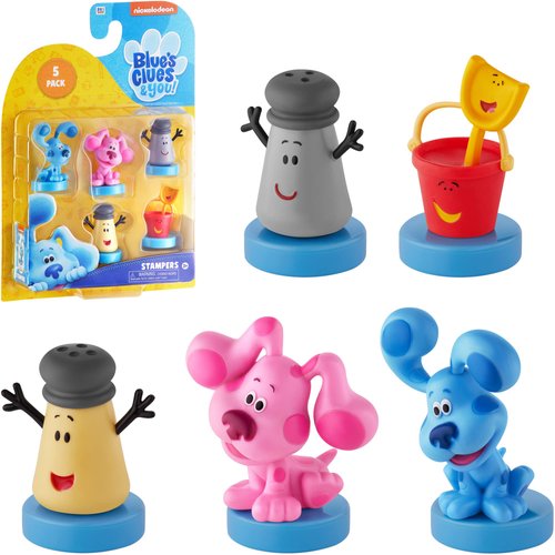 P.M.I. Blue's Clues Stamps for Kids | 5 Stamp Blue’s Clues Toys in 1 Pack | Collect All 12 Blue Clues Toys / Mini Toys | Blue Clues Party Favors | Kids’ Toys & Blues Clues Birthday Party Supplies