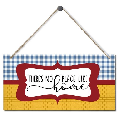 There's No Place Like Home Decor Sign, Hanging Wood Sign Home Decorative, Printed Wood Wall Art Sign, Front Door Decoration, Farmhouse Front Door Wall Art Sign, Sweet Home Wall Decor 12 * 6inch