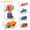 Moritakk Construction Toys for Boys Girls Age 3 4 5 6 7 Years Old, 5 in 1 Construction Vehicles Transform Robot Toys,STEM Bssemble Cars Action Figures Ages 3-8,Christmas Birthday Gift for Kids