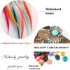 Efdagsad Bohemian Earrings Set Feather Tassel Silver Ethnic Retro Boho Dangle Earring Bead Women Teen Girls Jewelry for Birthday Party Gifts