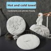ASEANAO 3 holes Hot Compress Face Towel Masks Reusable Hot Cold Facial Steamer Towel for Skin Care,Moisturizing Face Steamer Beauty Facial Towel for Home and Beauty Salon (2 pcs)