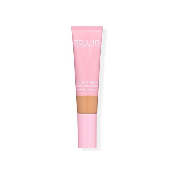 DOLL SKIN GENIUS™ TINTED MOISTURIZER WITH PLANT BASED COLLAGEN (Shade 3 (Tan/Tan-Deep), 1 Fl Oz.)