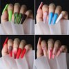 Teenitor Acrylic Fake Nails Kit, Press On Nail Supplies with Clear Coffin Nail Tips Nail Stand Nail Art Brushes Dotting Pen Glitter Sequins Sticker Rhinestones Nail Decorations Press On Nails Kit